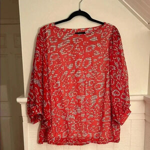 Bob Mackie Wearable Art Flowy Blouse size Medium Excellent condition!